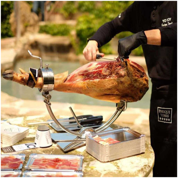 cortar jamón